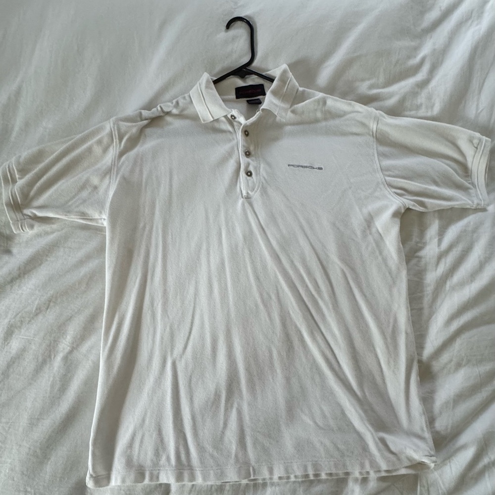 Genuine Porsche Design Men's White Polo Shirt